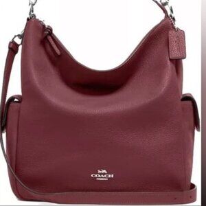 Like New Rare Coach Pennie Shoulder Bag  Refined Pebble Leather and Suede